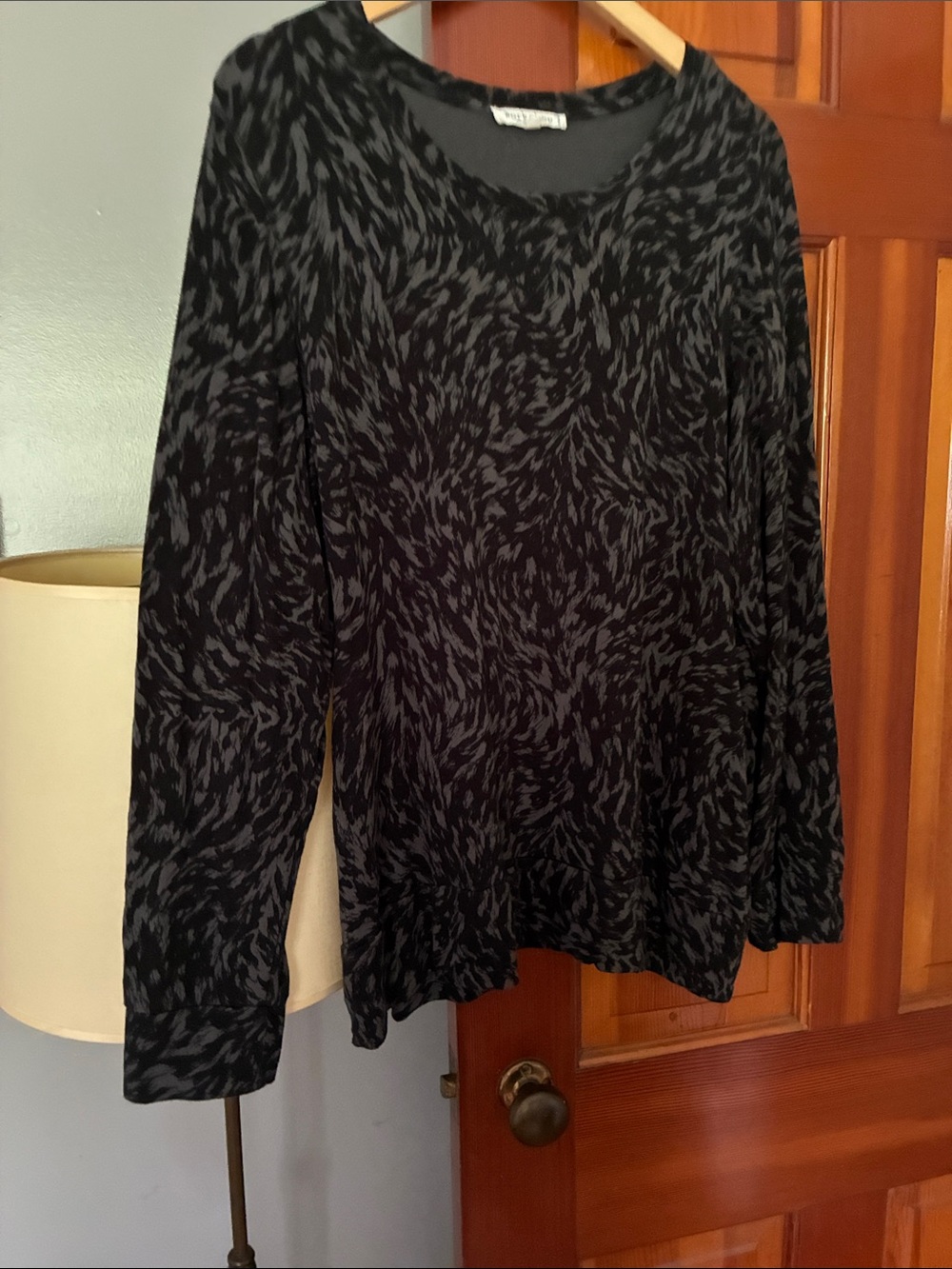 Workshop Republic Clothing Black & Charcoal Scoop Neck Sweater